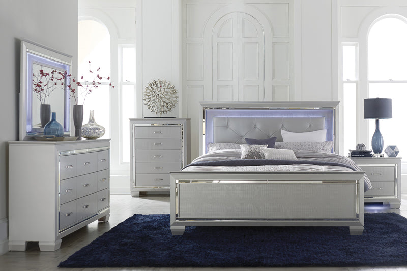 Allura Bedroom Set in Silver