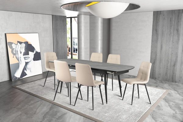 Dylan 7pc Dining Set in Grey