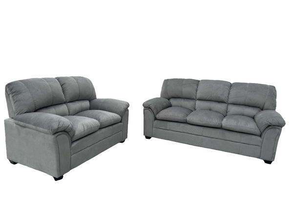 Nina 2pc Sofa & Loveseat in Grey