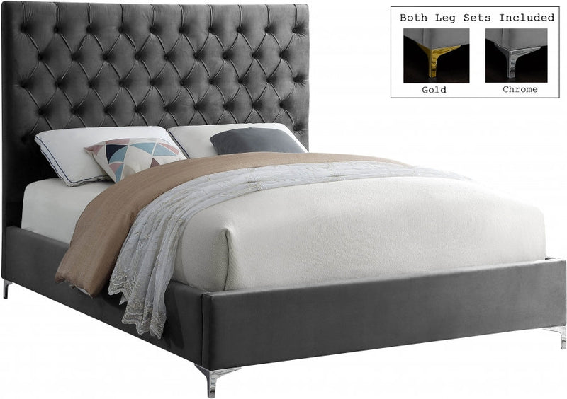 Velvet Platform Bed - IF-5640