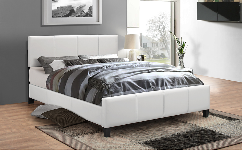 White PU Platform Bed - IF-174