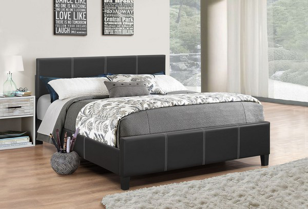 Black PU Platform Bed - IF-165