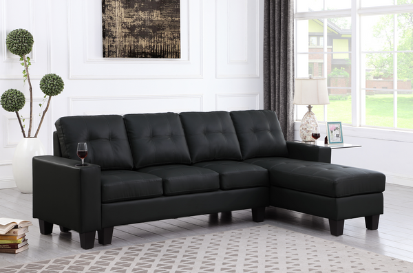 Diamond Sectional with Reversible Chaise (PU)