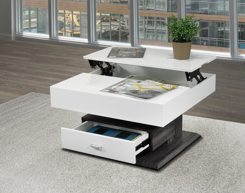 Rotating Lift-top Coffee Table with Storage