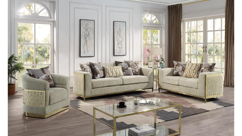 Alana 3pc Sofa Set in Beige