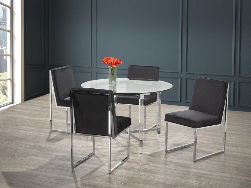 Marta 5pc Dining Set in Black - B615 - Furnish 4 Less